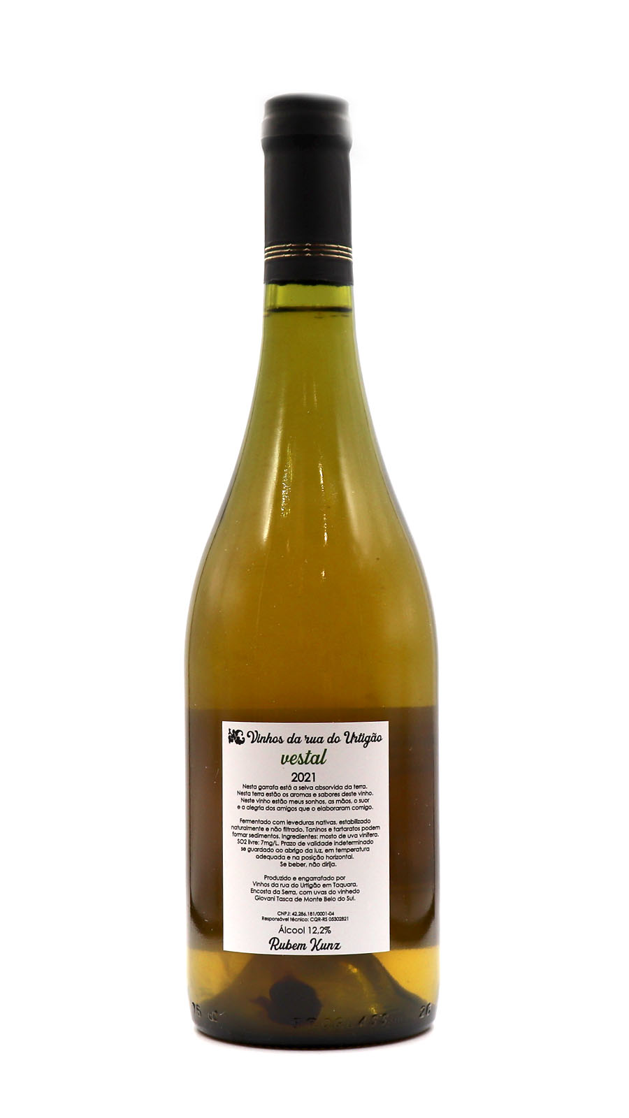 imagem Vestal.Vinho Fino Branco Seco Chardonnay-Rua do Urtigão-Vinif. Natural 1